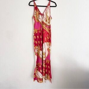 August Silk Intimates Red 100% Silk Negligee